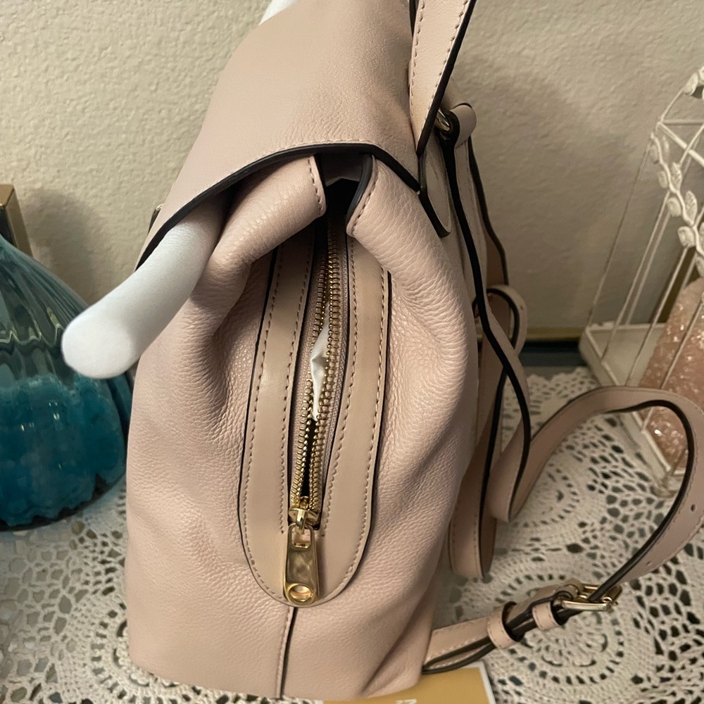 Michael Kors Blush Pink Leather Backpack NWOT - Picture 9 of 16